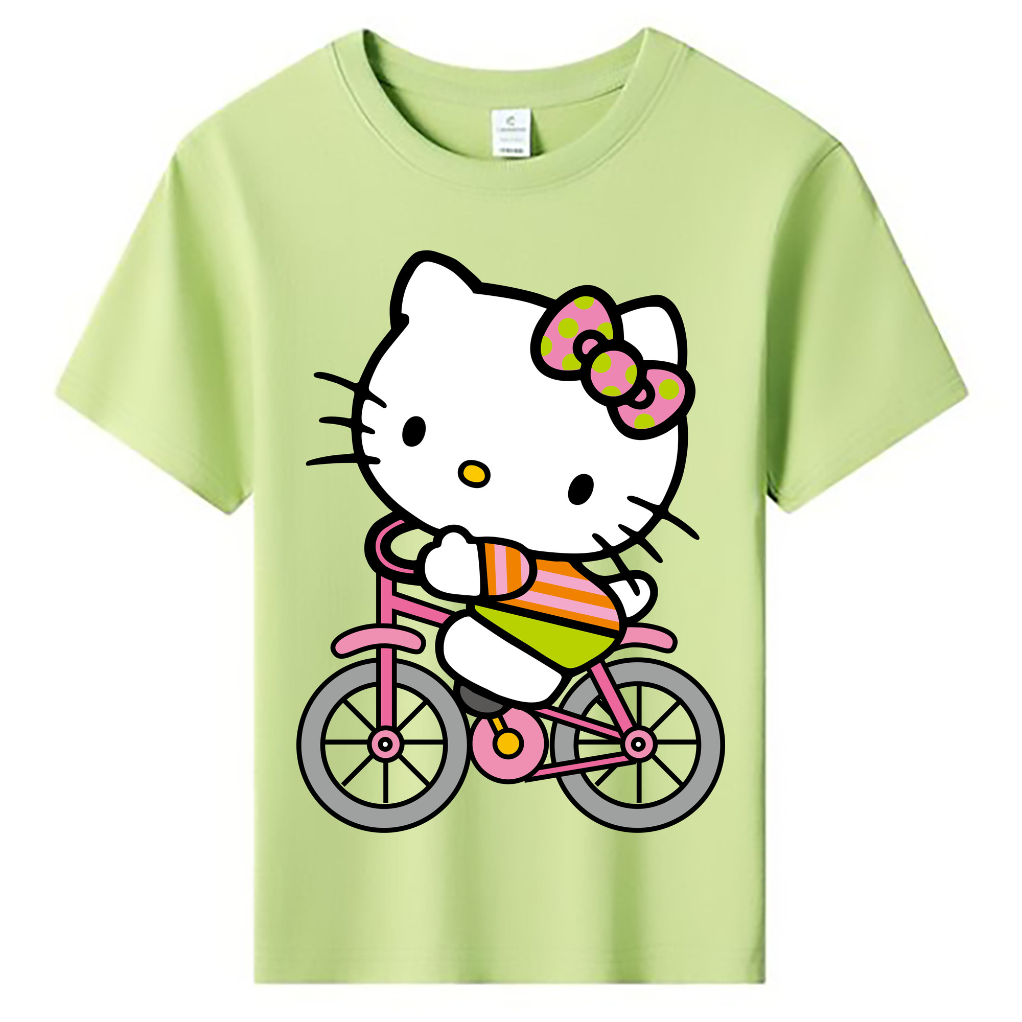 （画像用） Hello Kitty ハローキティ 綿100％キッズTシャツ（フロントプリント）